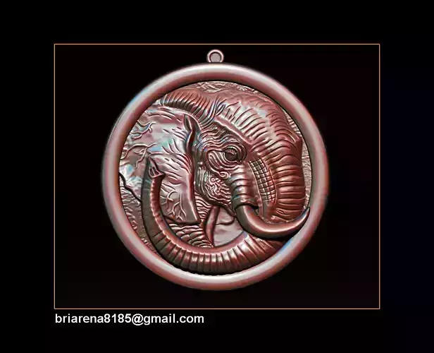 Elephant pendant Jewelry 3D print model