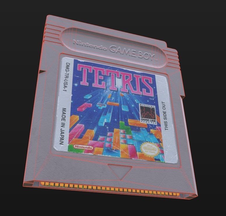 Nintendo Gameboy Cartridges Low-poly 3D model_12