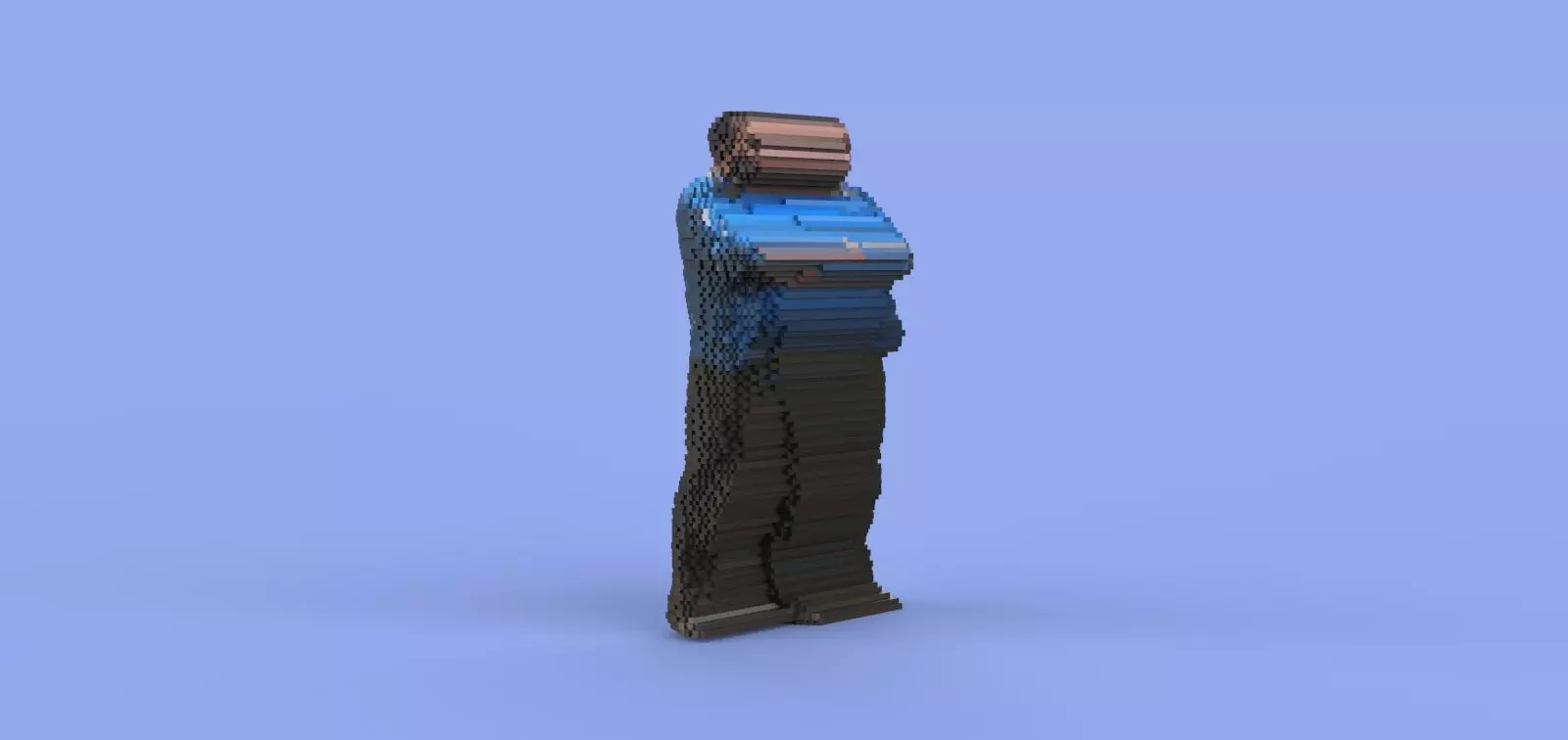 Human glitch 3D model