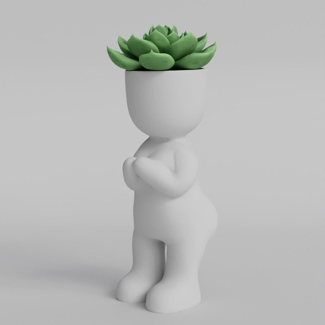 Adorable Succulent Planter STL File for 3D Printing 3D print model_7