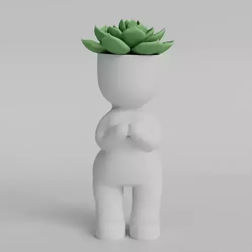 Adorable Succulent Planter STL File for 3D Printing