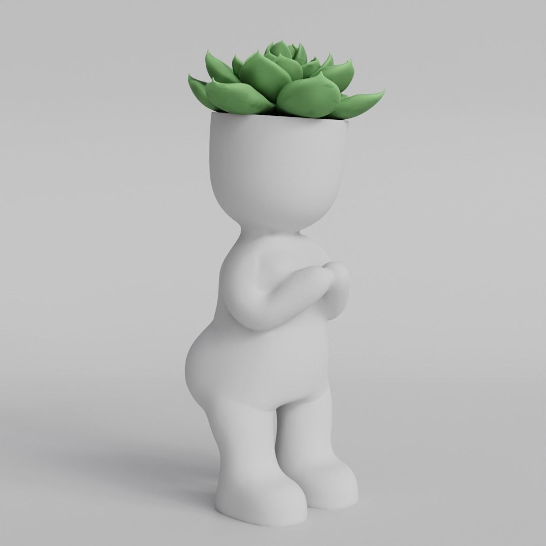 Adorable Succulent Planter STL File for 3D Printing 3D print model_1