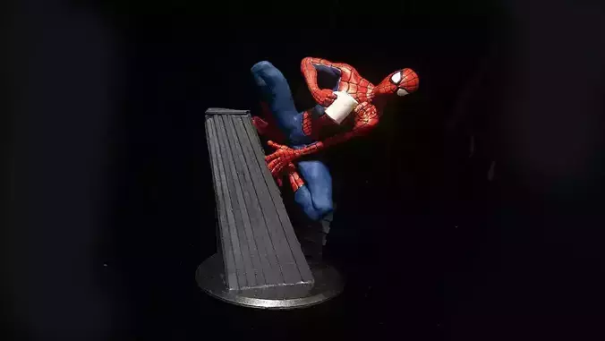 SPIDERMAN INTO THE SPIDERVERSE PETER B PARKER STATUE 3D print model