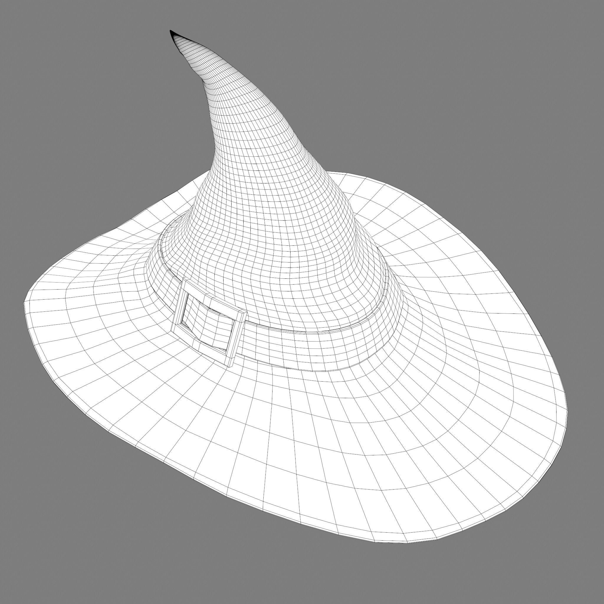 Witch Hat Low-poly 3D model_55