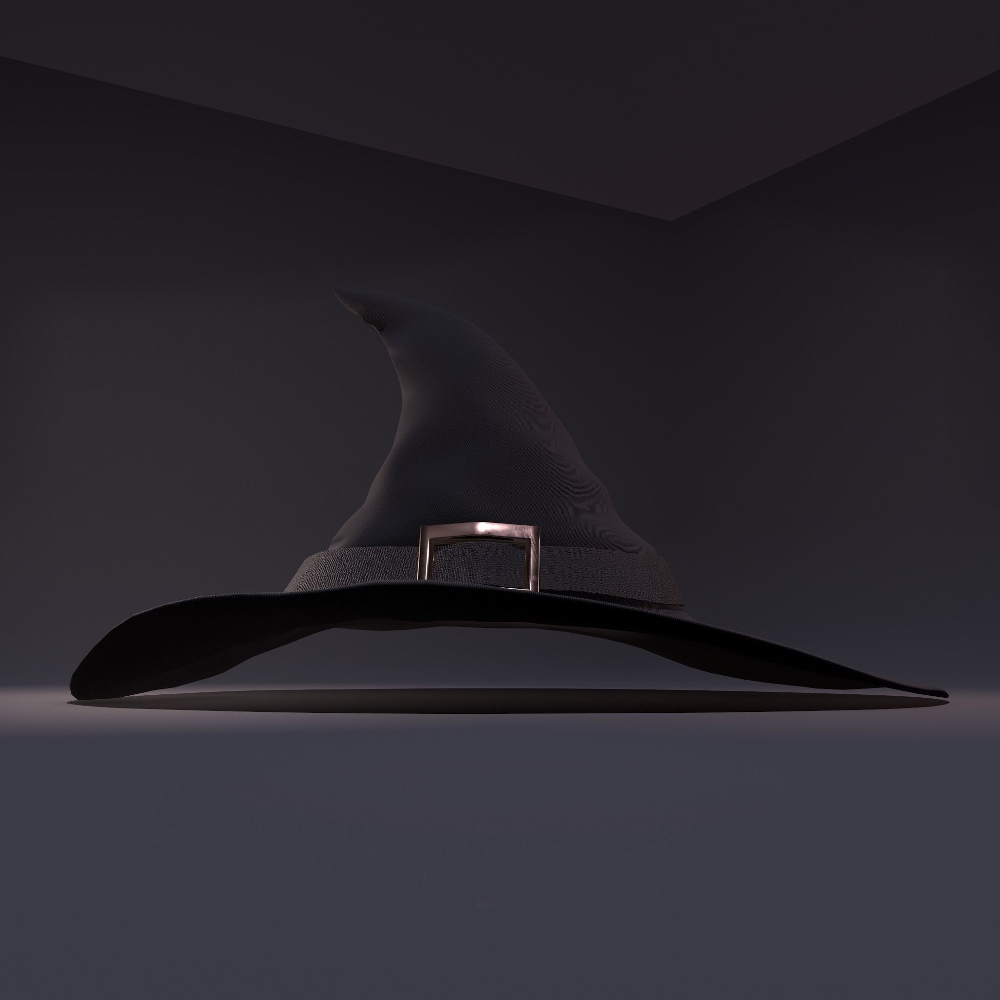 Witch Hat Low-poly 3D model_5