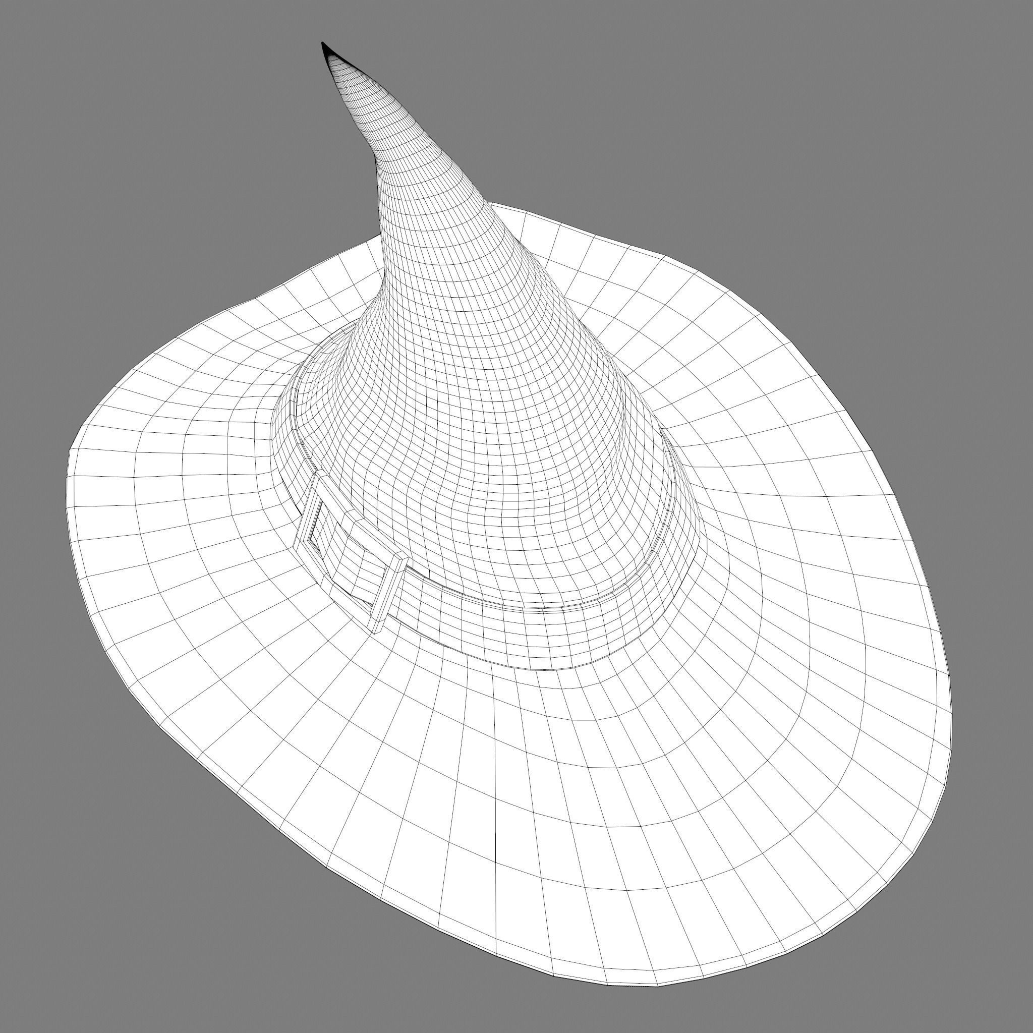 Witch Hat Low-poly 3D model_49