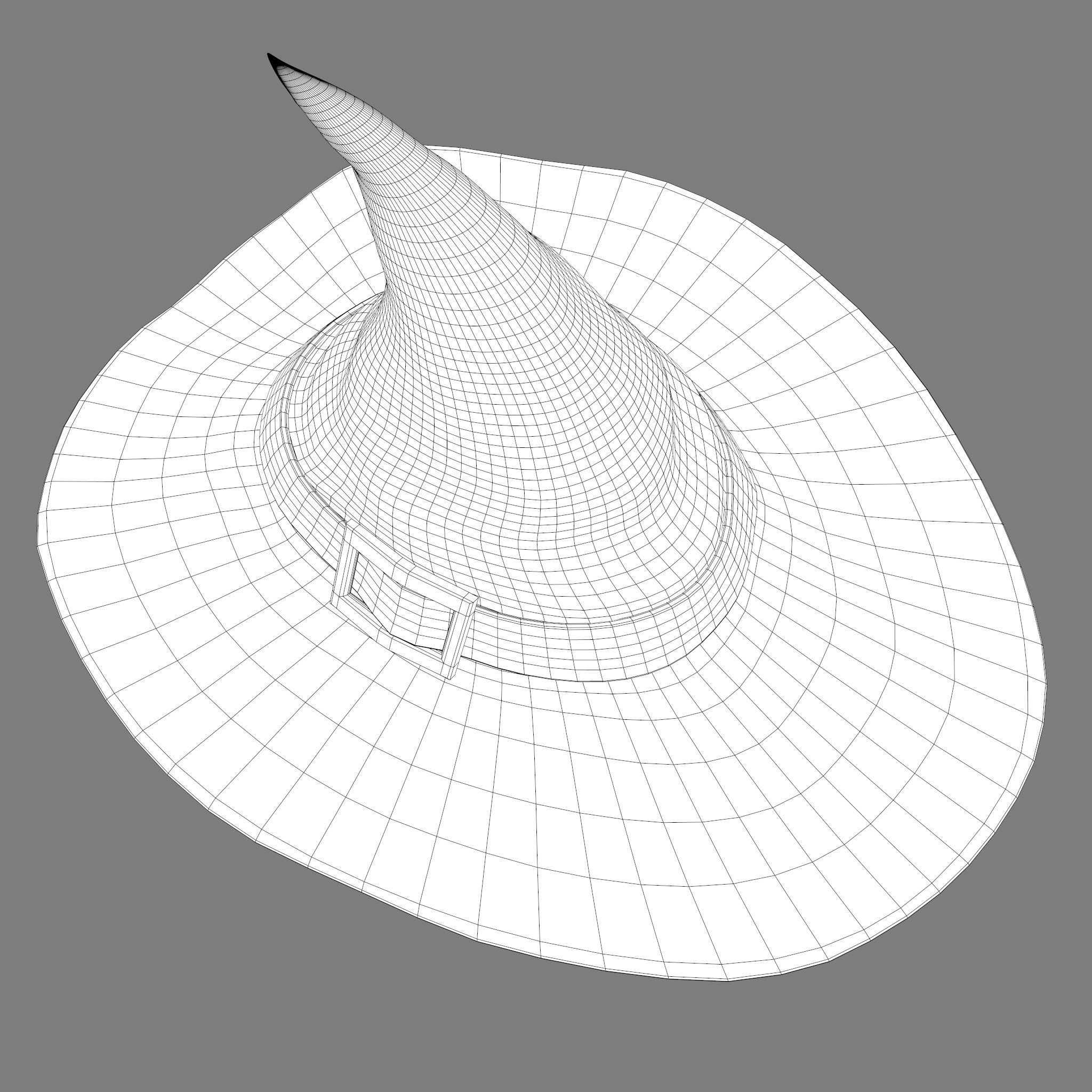 Witch Hat Low-poly 3D model_42