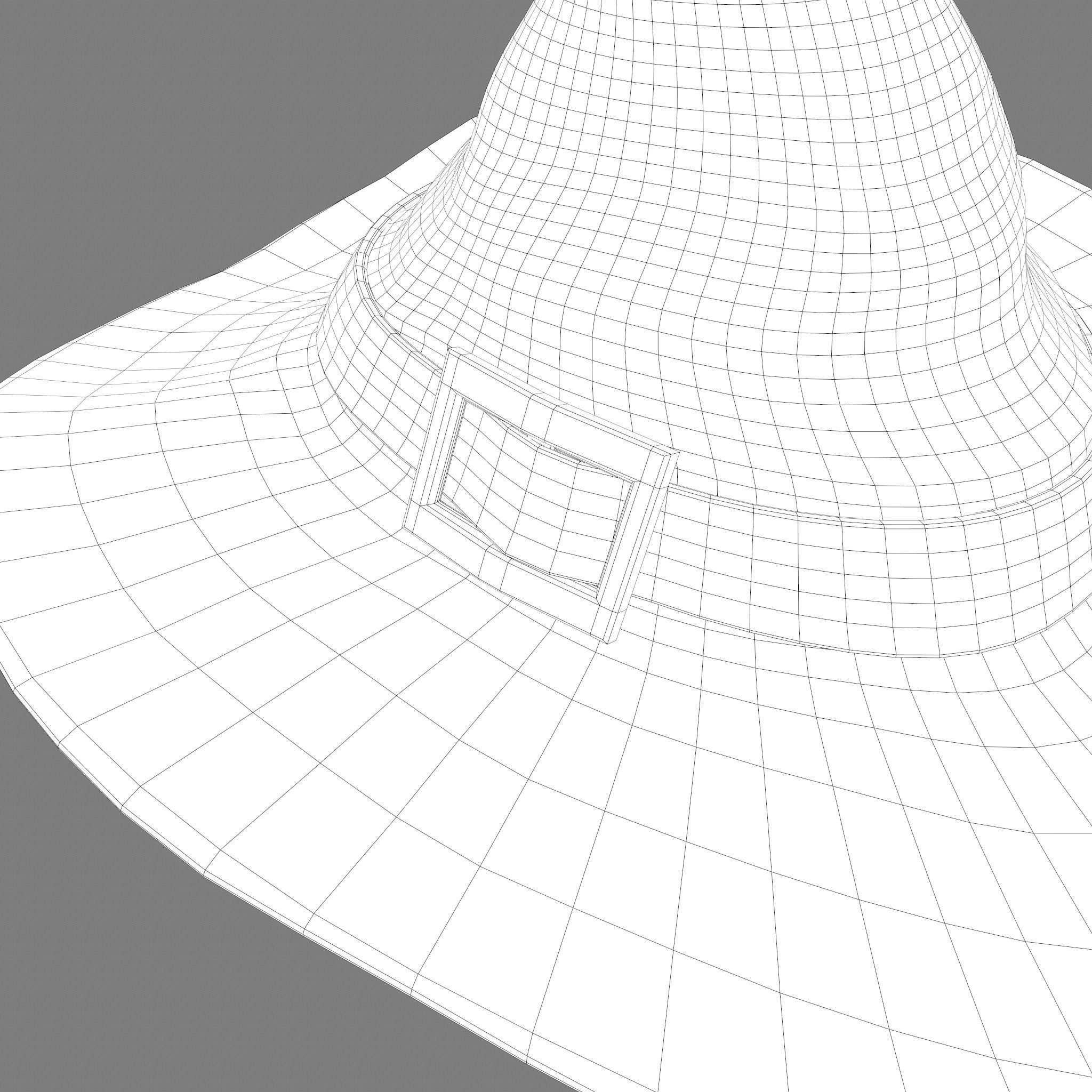 Witch Hat Low-poly 3D model_54