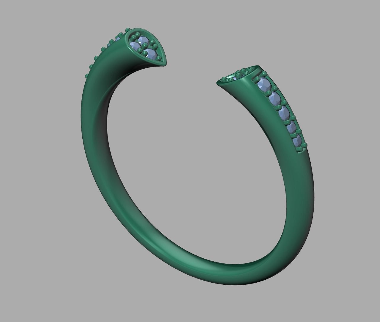 DAINTY STACKABLE DIAMOND BAND SOPHIA 3dmodel   3D print model_12