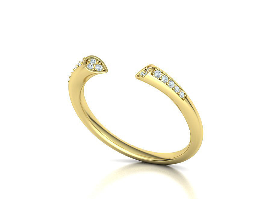 DAINTY STACKABLE DIAMOND BAND SOPHIA 3dmodel   3D print model_7