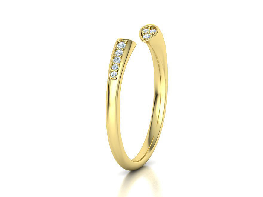 DAINTY STACKABLE DIAMOND BAND SOPHIA 3dmodel   3D print model_15