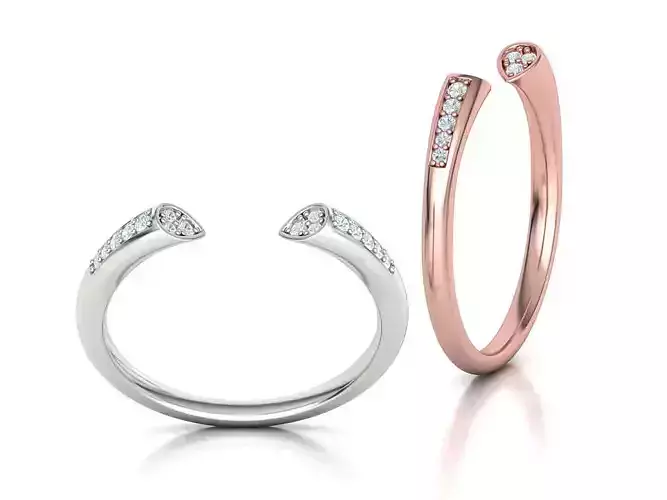 DAINTY STACKABLE DIAMOND BAND SOPHIA 3dmodel   3D print model