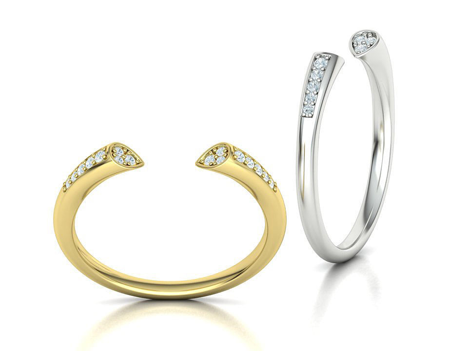 DAINTY STACKABLE DIAMOND BAND SOPHIA 3dmodel   3D print model_1