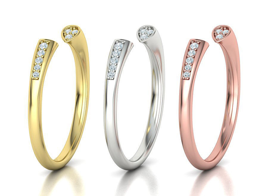 DAINTY STACKABLE DIAMOND BAND SOPHIA 3dmodel   3D print model_2