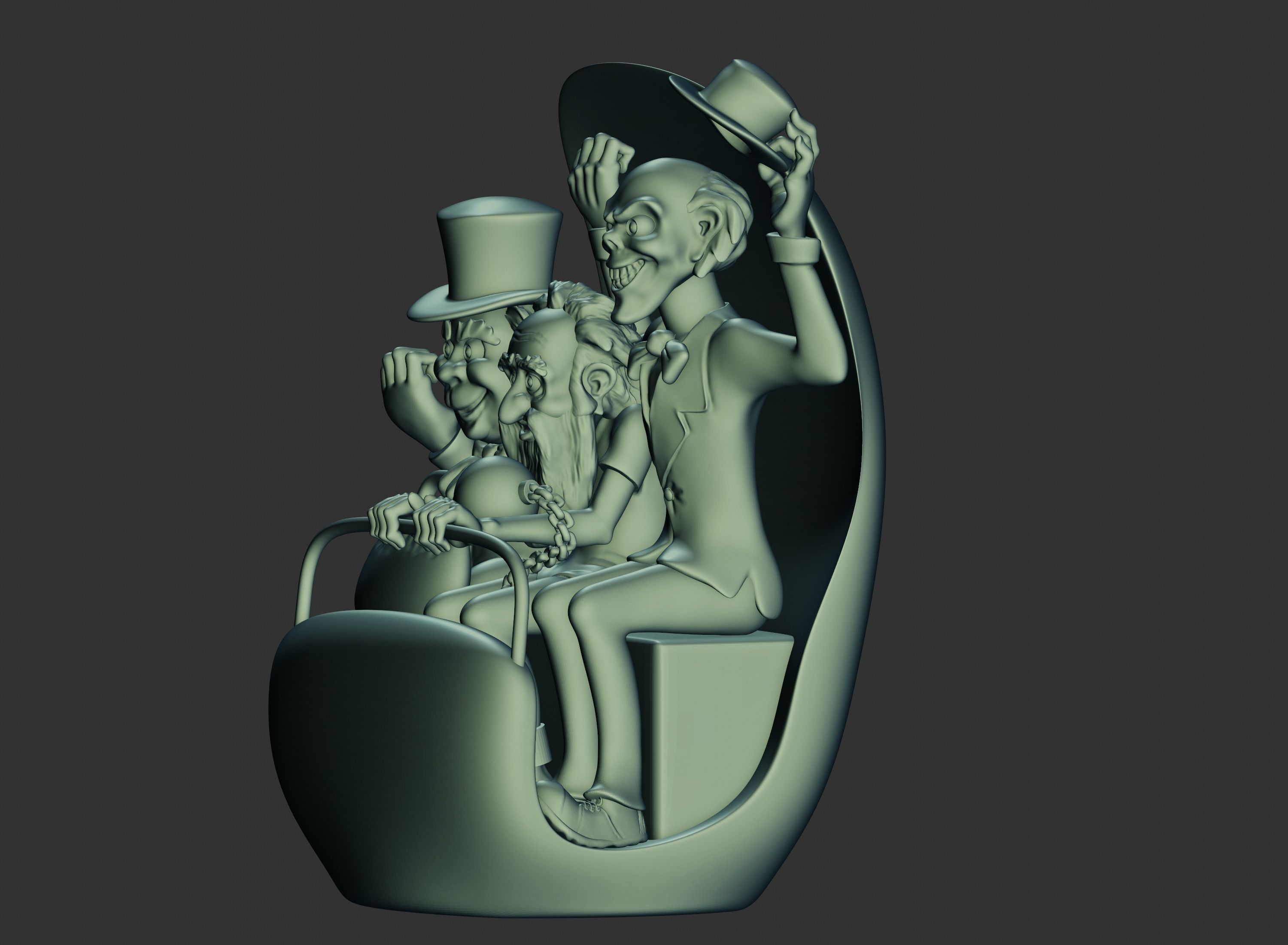 Hitchhiking Ghosts in Doom Buggy The Haunted Mansion 3D print model_5
