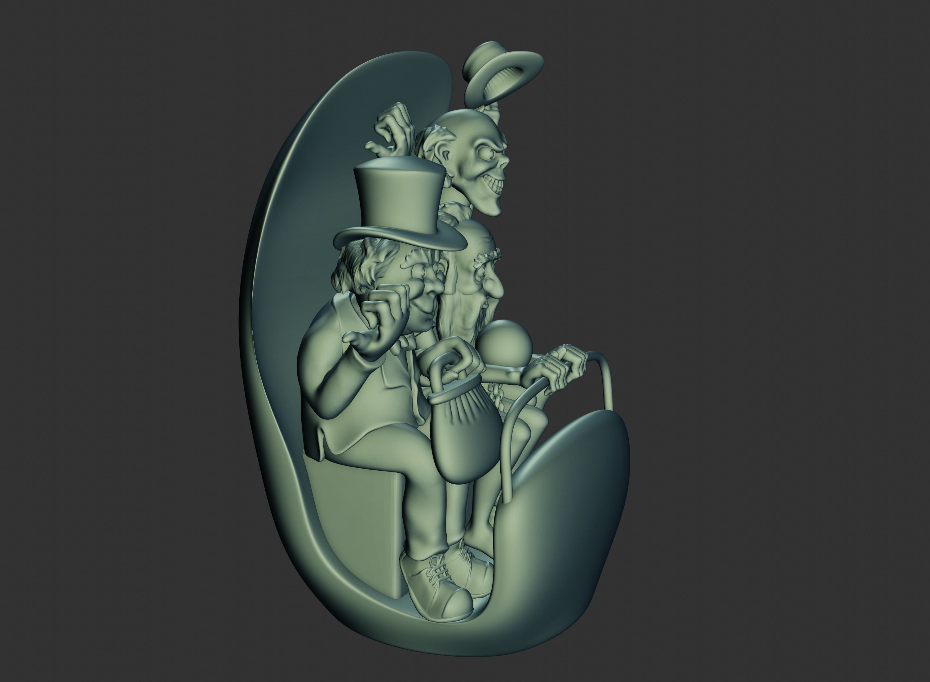 Hitchhiking Ghosts in Doom Buggy The Haunted Mansion 3D print model_9