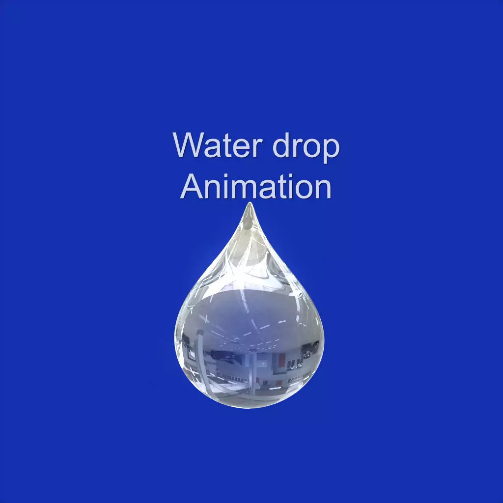 Water drop animation 3D model
