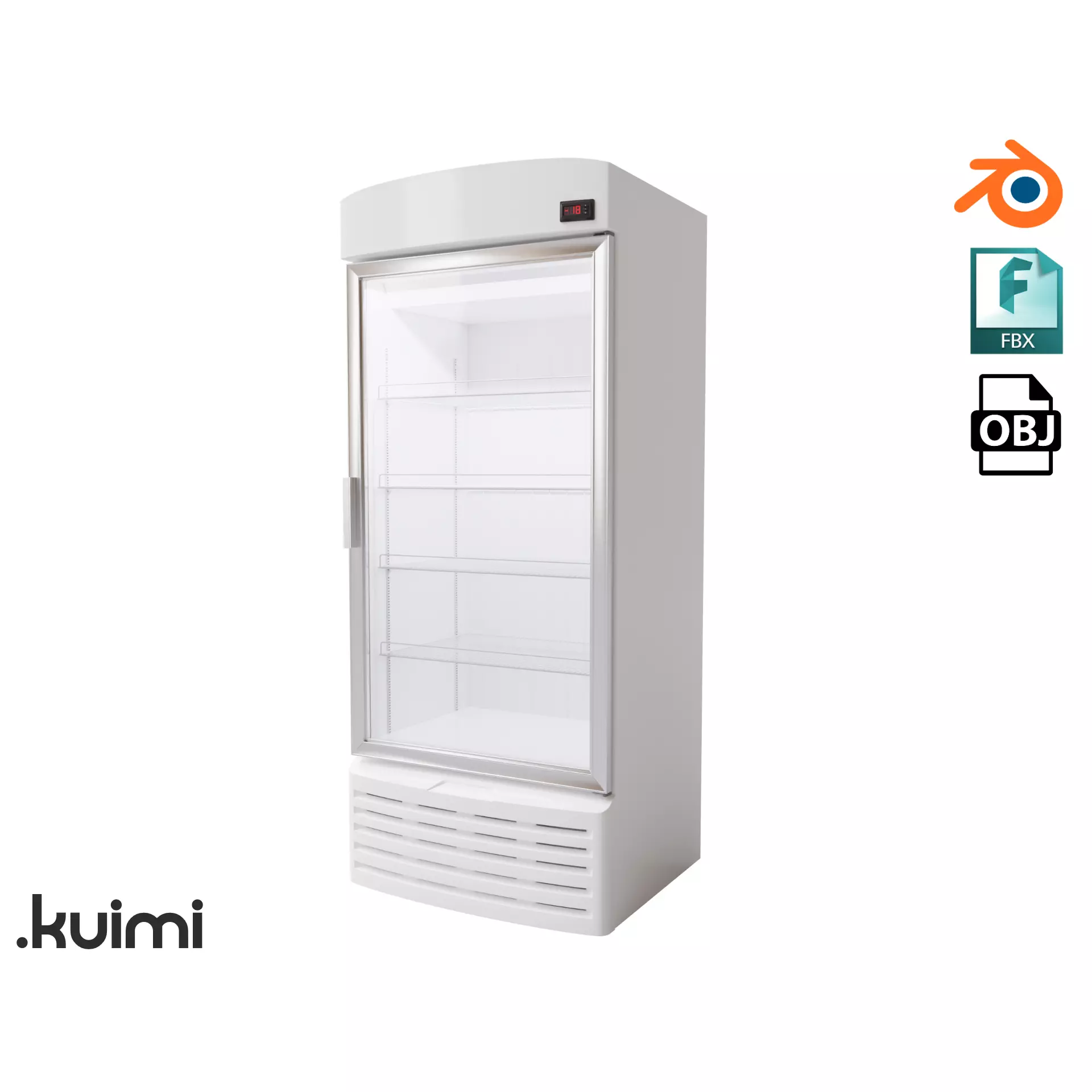 Vertical Fridge 002 3D model_0