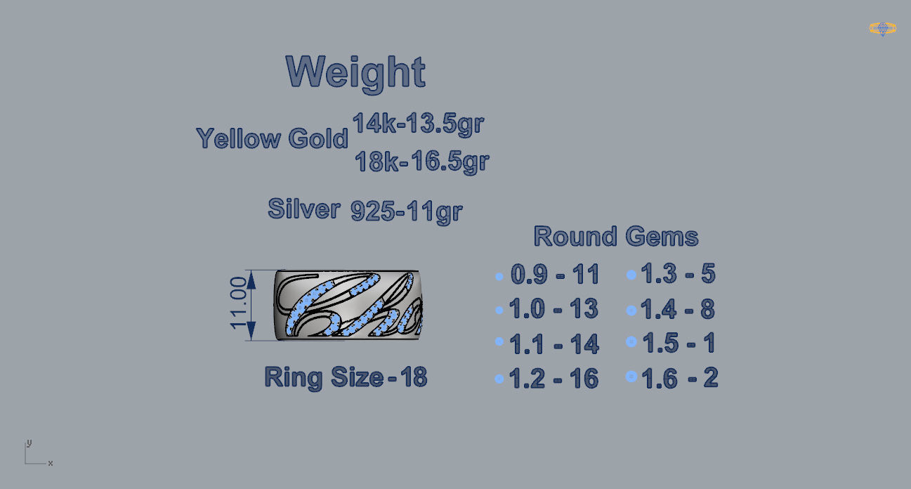 Chopard Ring 3D print model_3