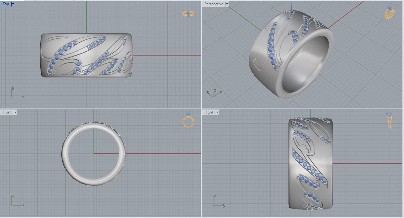 Chopard Ring 3D print model_6