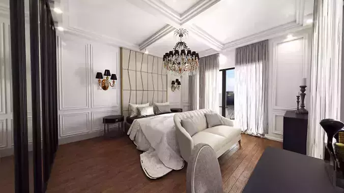 Bedroom Sketchup Scene - V-Ray Next