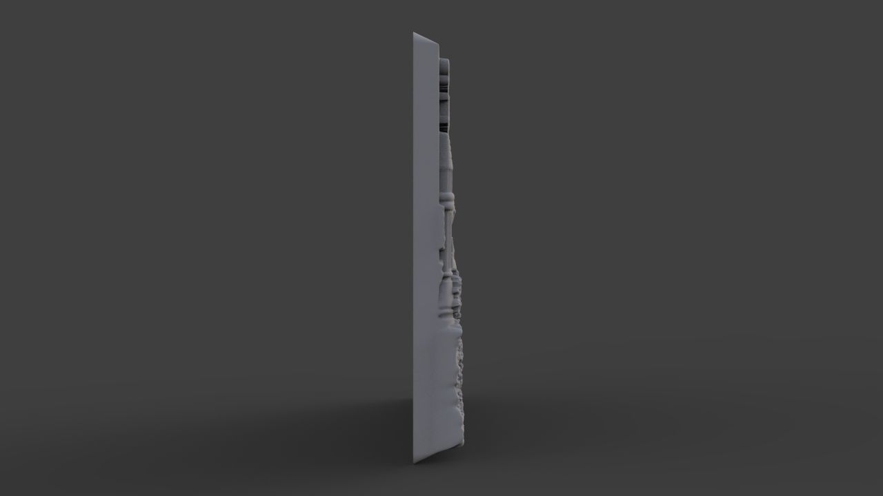 Hagia Sophia souvenir bas relief 3D print model_4