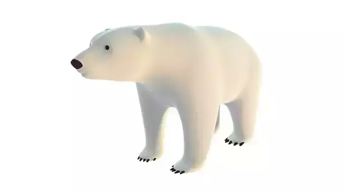 Polar Bear - Stylized Low-poly 3D model