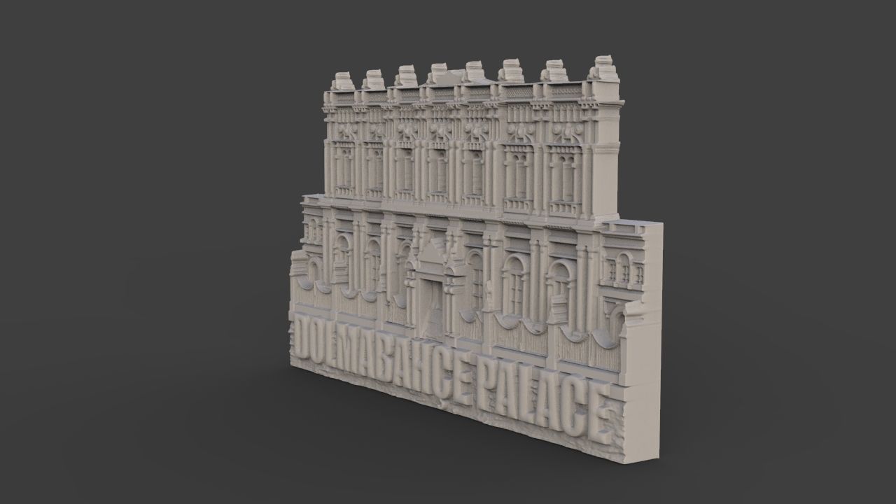 Dolmabahce Palace Bas relief 3D print model_2
