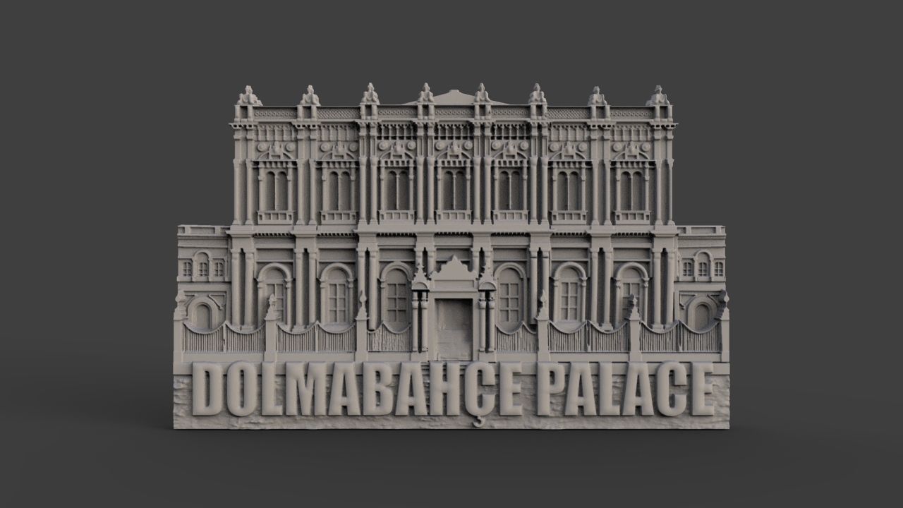 Dolmabahce Palace Bas relief 3D print model_1