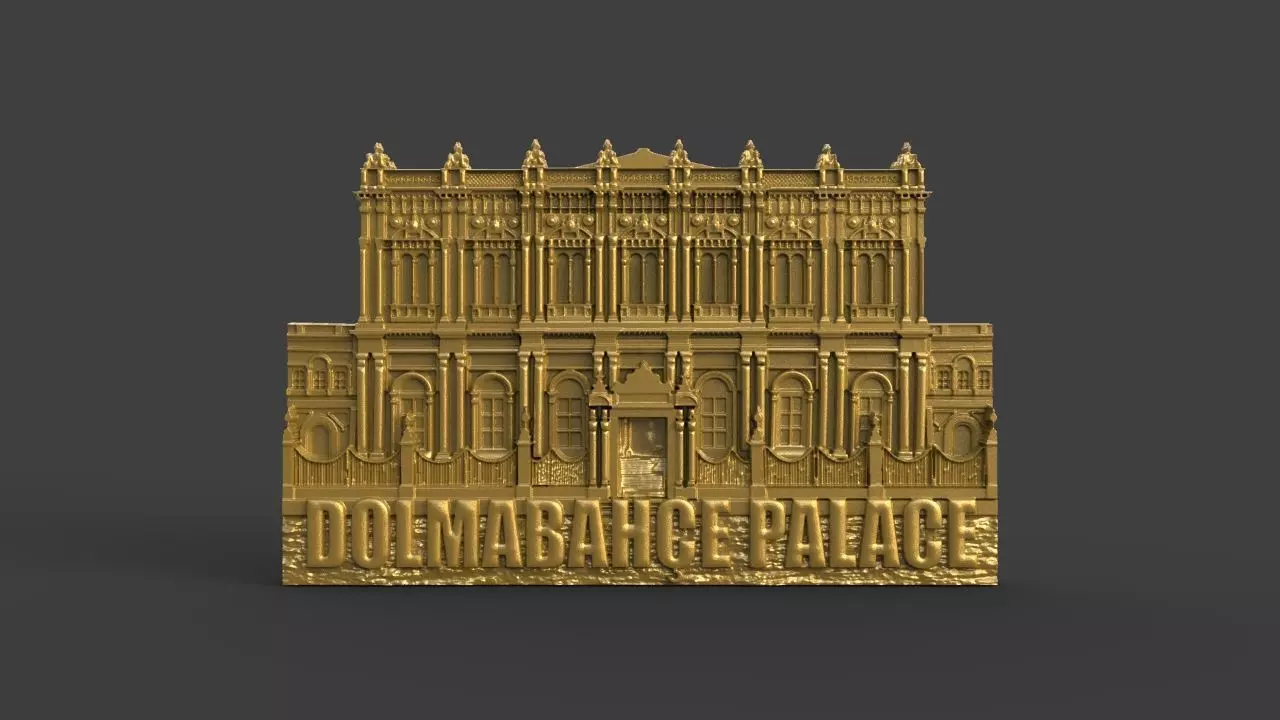 Dolmabahce Palace Bas relief 3D print model_0