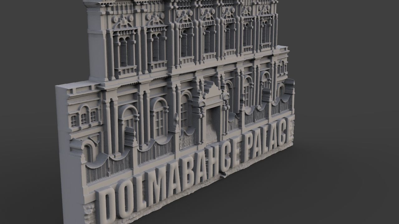 Dolmabahce Palace Bas relief 3D print model_3