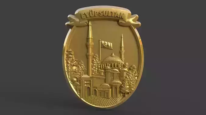 Eyup Sultan Mosque Bas Relief 3D print model