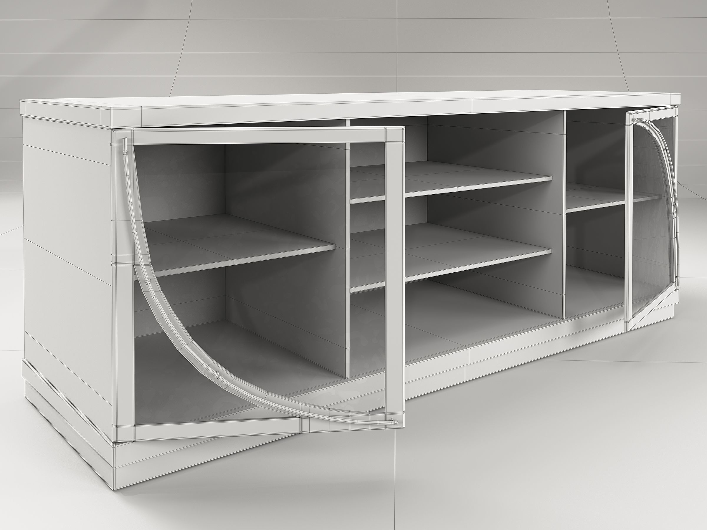 Cupboard or Bookcase v5-2020 3D model_9