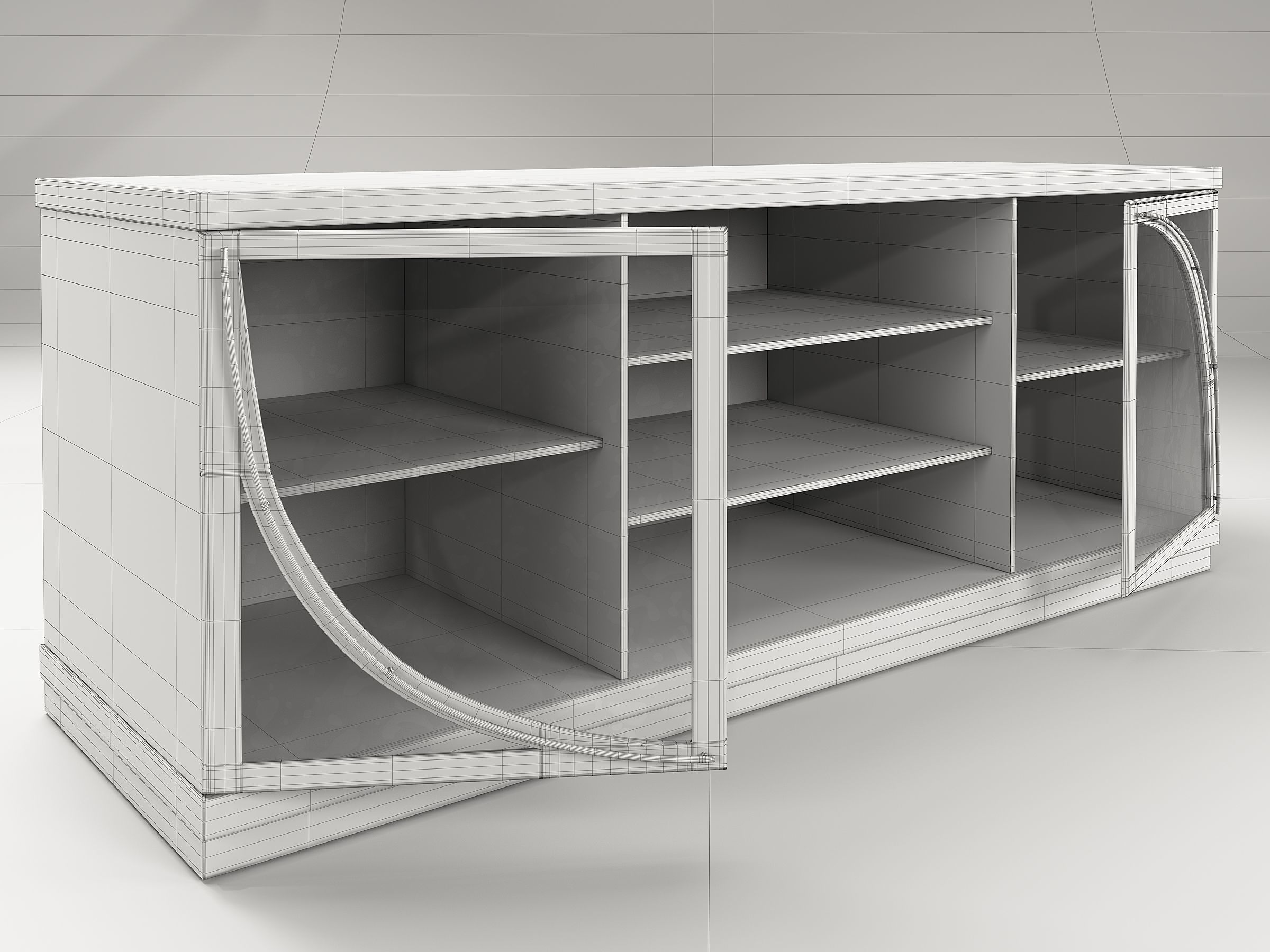 Cupboard or Bookcase v5-2020 3D model_10