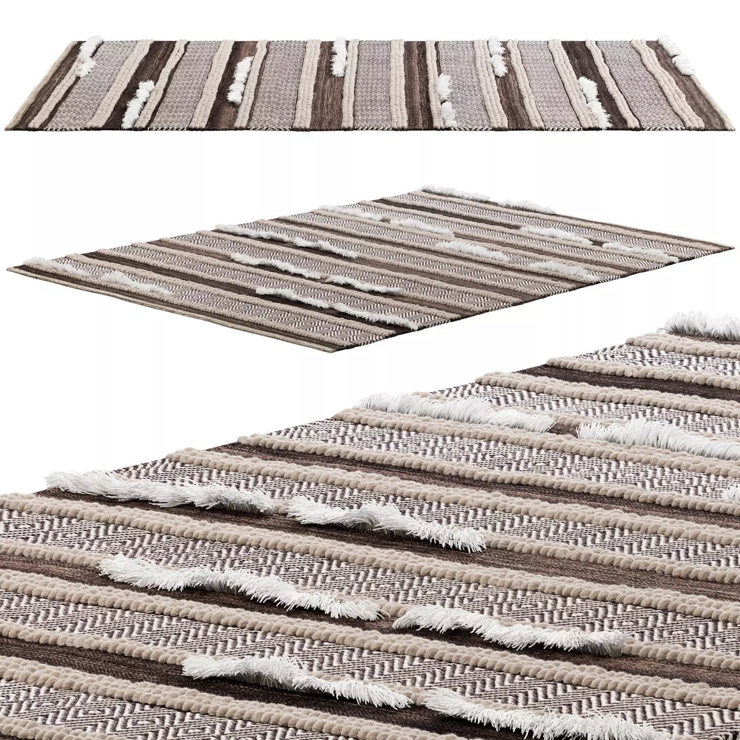 nuLOOM Solid Chevron Stripes Area Rug 3D model_0