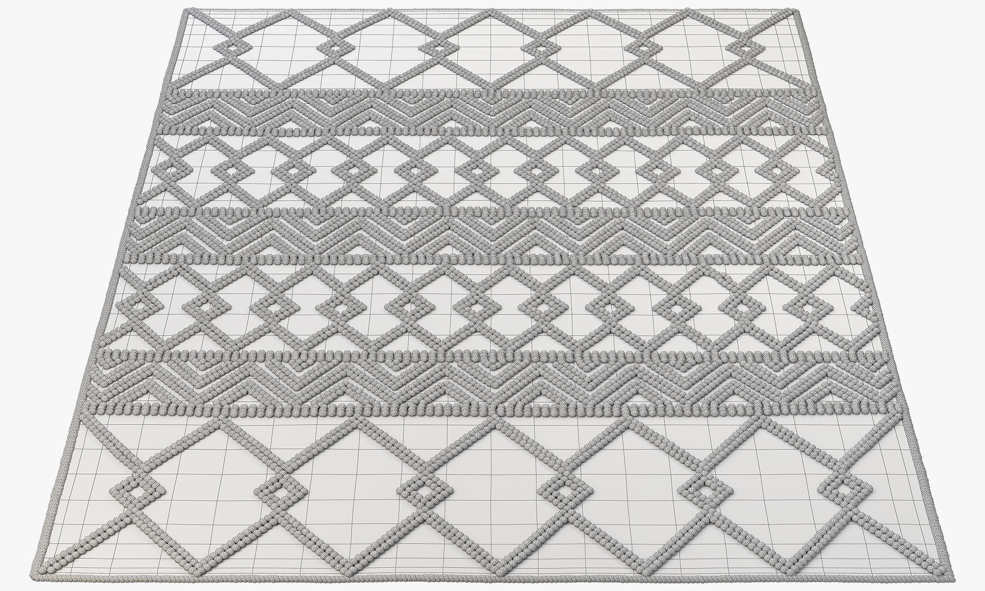 The Curated Nomad Bradrick Trellis Wool Area Rug 3D model_13