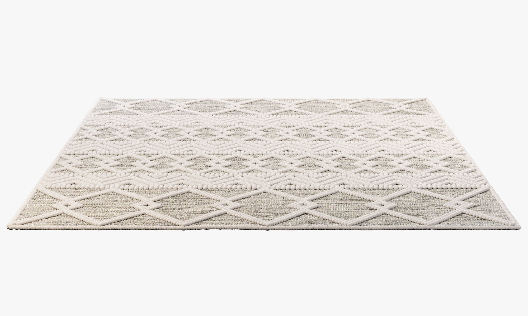 The Curated Nomad Bradrick Trellis Wool Area Rug 3D model_9