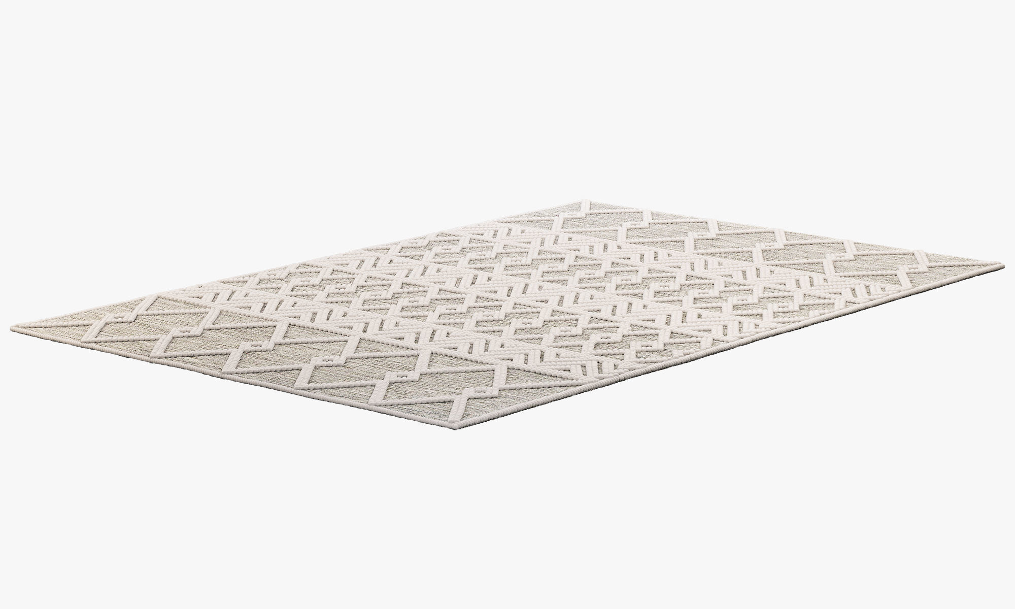 The Curated Nomad Bradrick Trellis Wool Area Rug 3D model_5