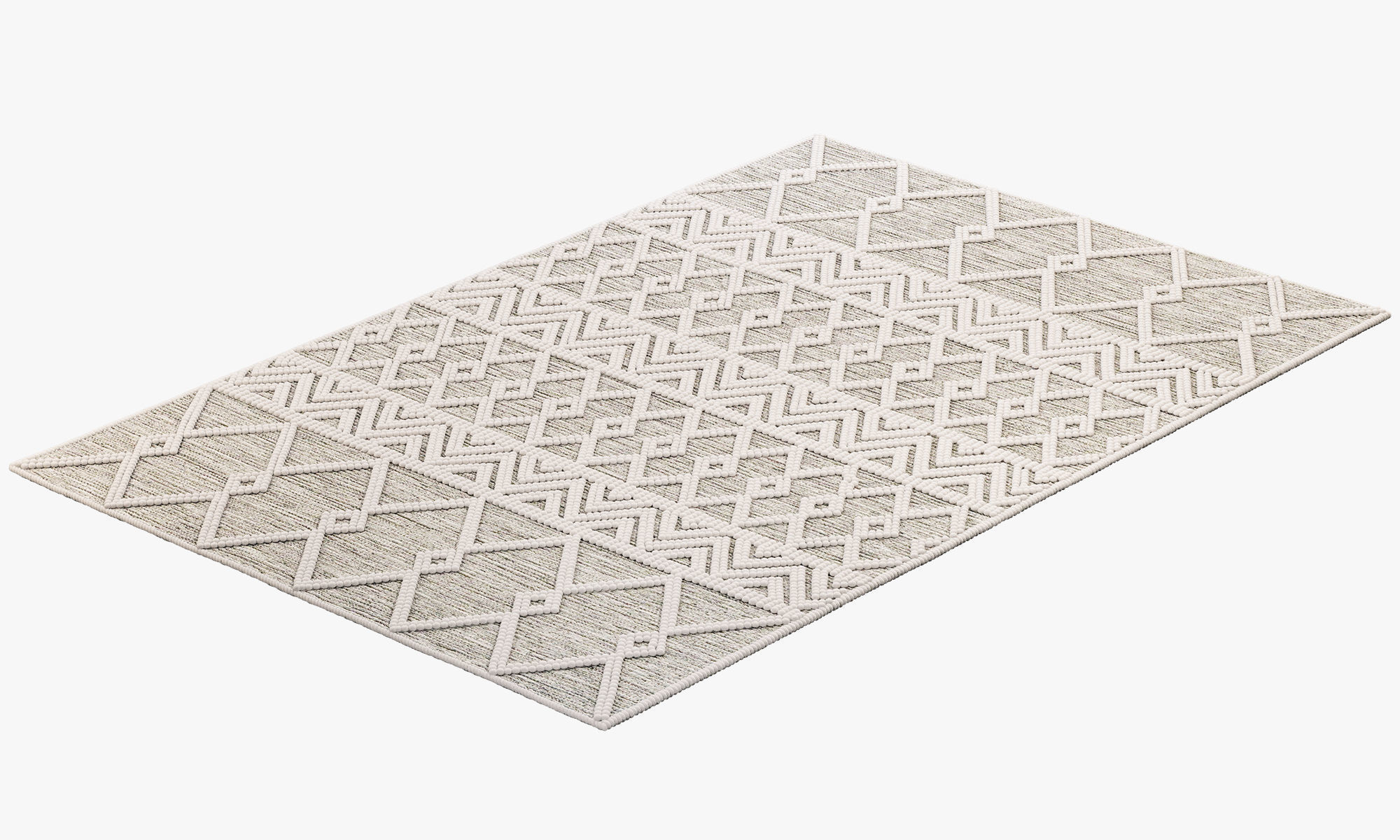 The Curated Nomad Bradrick Trellis Wool Area Rug 3D model_7