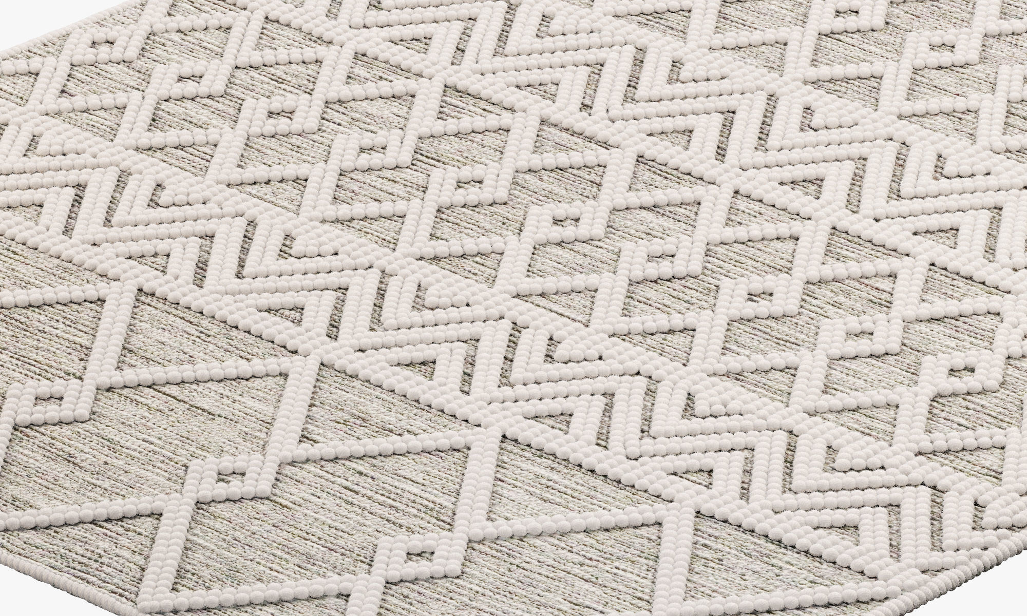 The Curated Nomad Bradrick Trellis Wool Area Rug 3D model_6