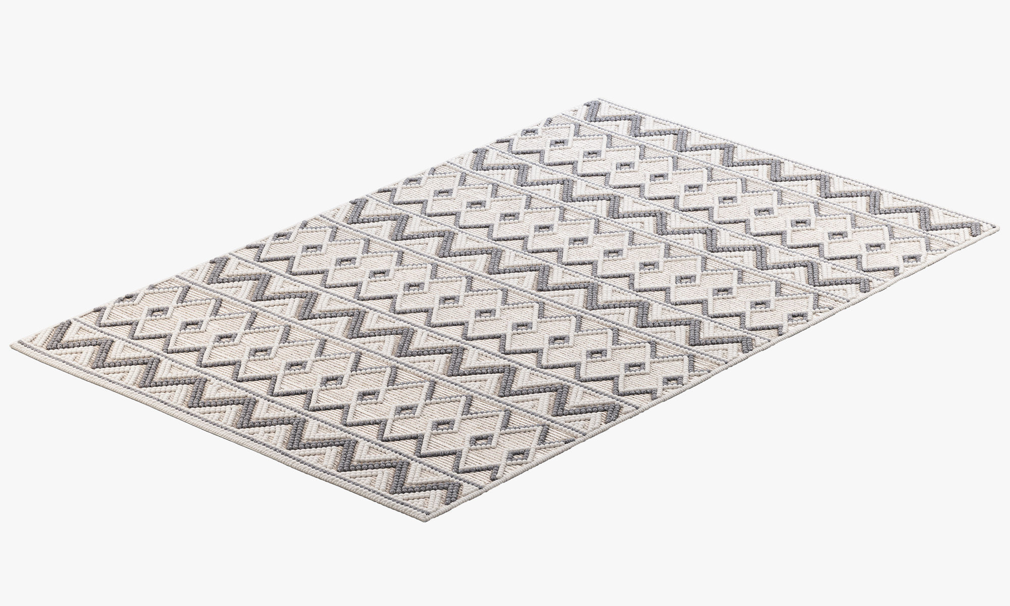 Pirlo Boho Farmhouse Wool Area Rug 3D model_5