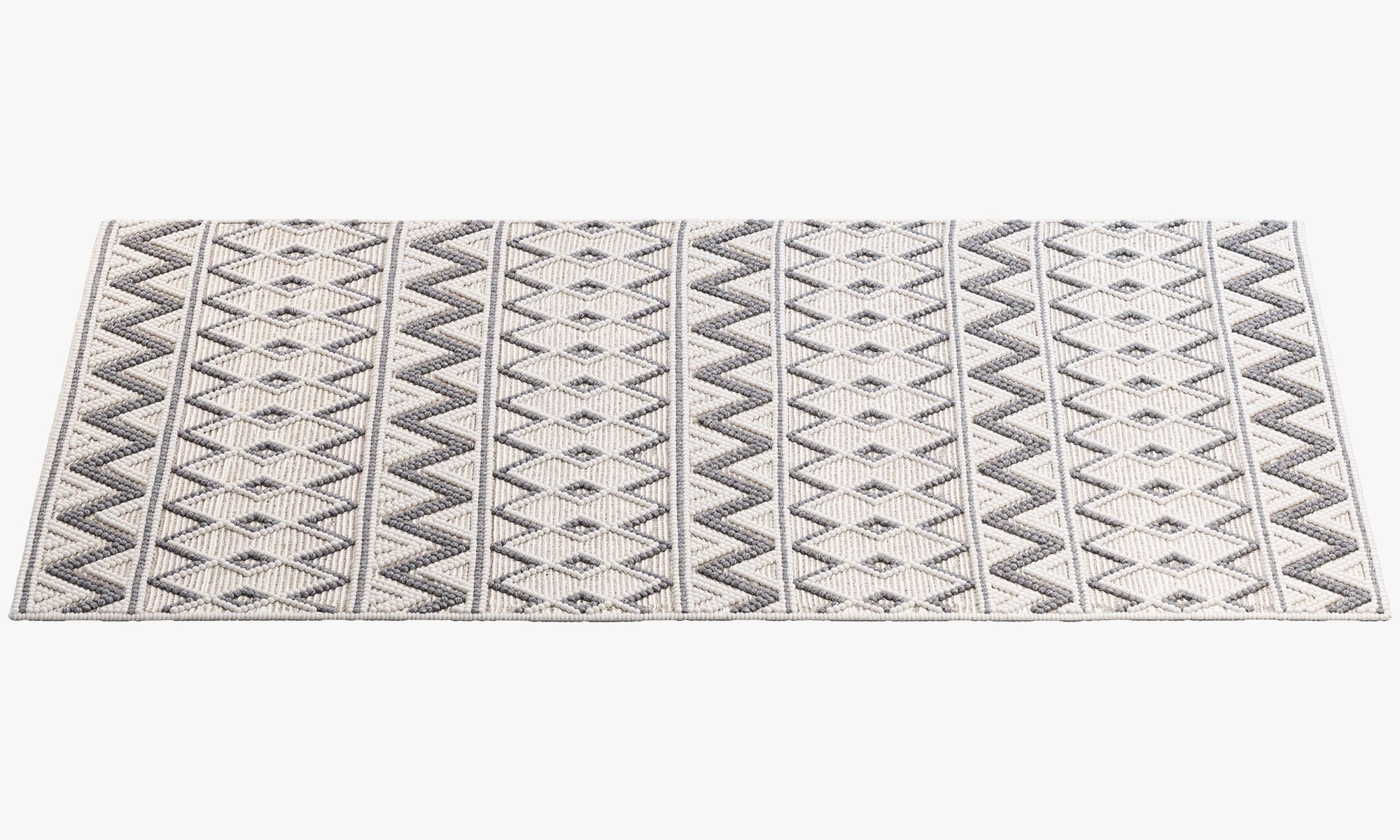 Pirlo Boho Farmhouse Wool Area Rug 3D model_1