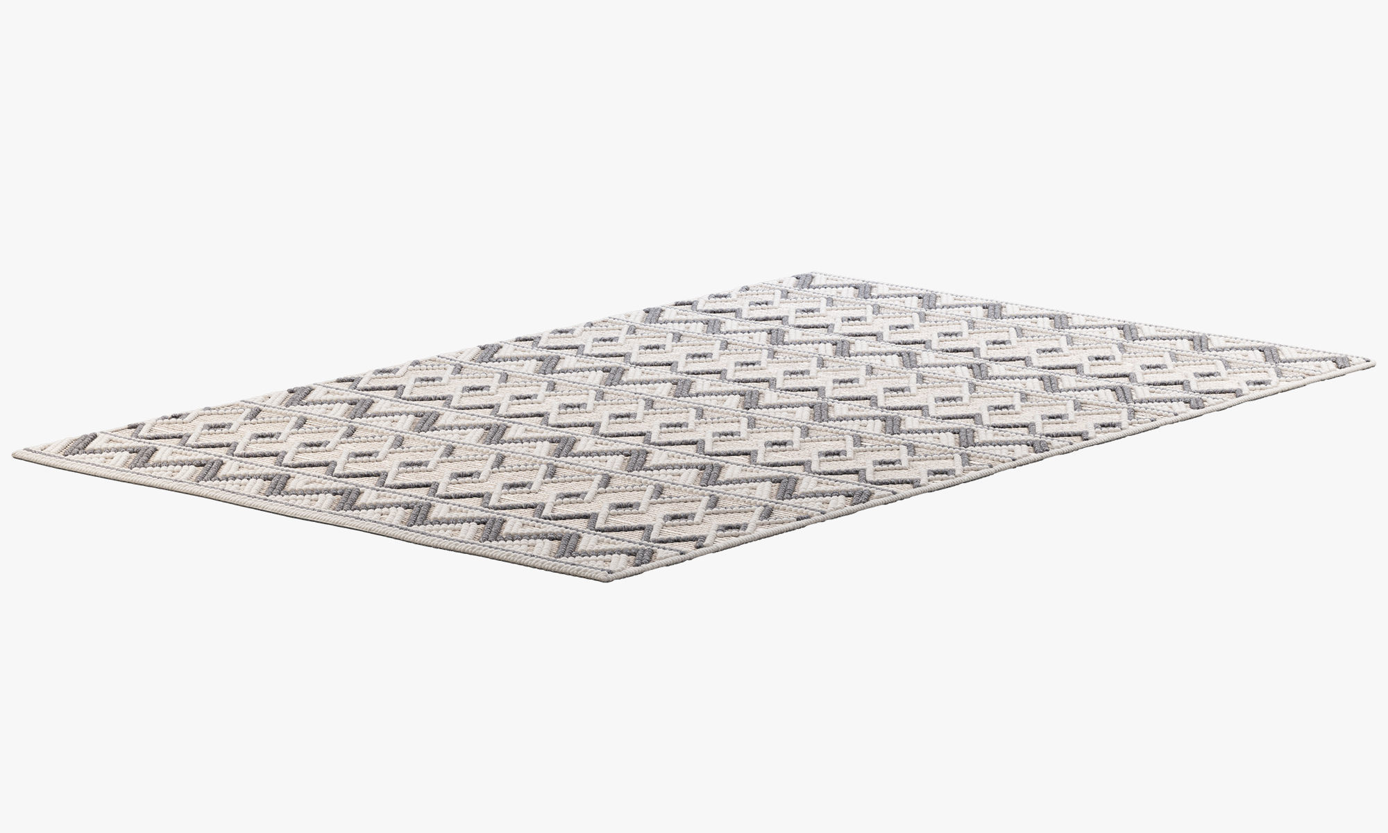 Pirlo Boho Farmhouse Wool Area Rug 3D model_4