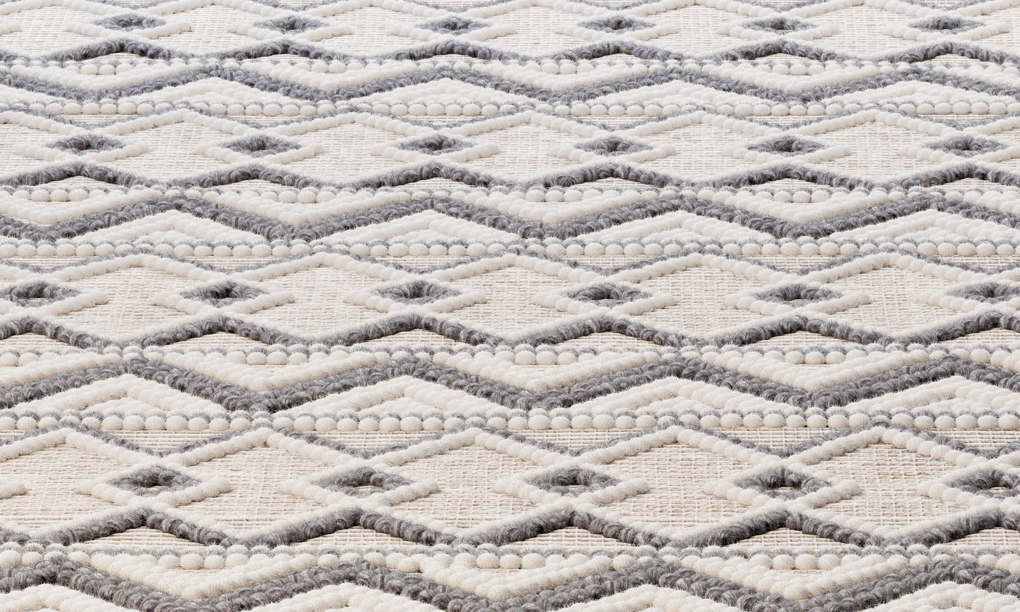 Pirlo Boho Farmhouse Wool Area Rug 3D model_7