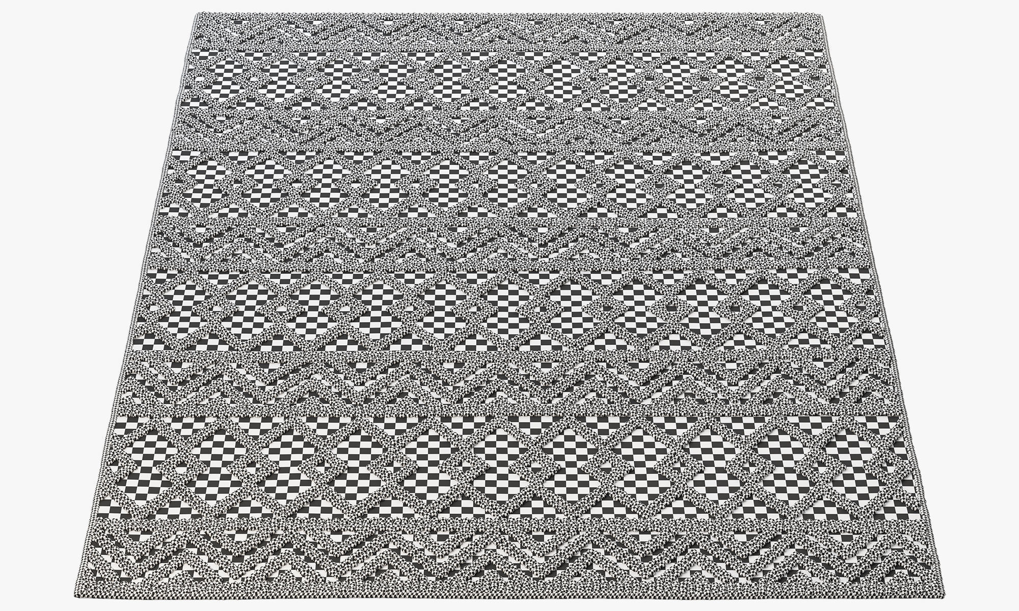 Pirlo Boho Farmhouse Wool Area Rug 3D model_14