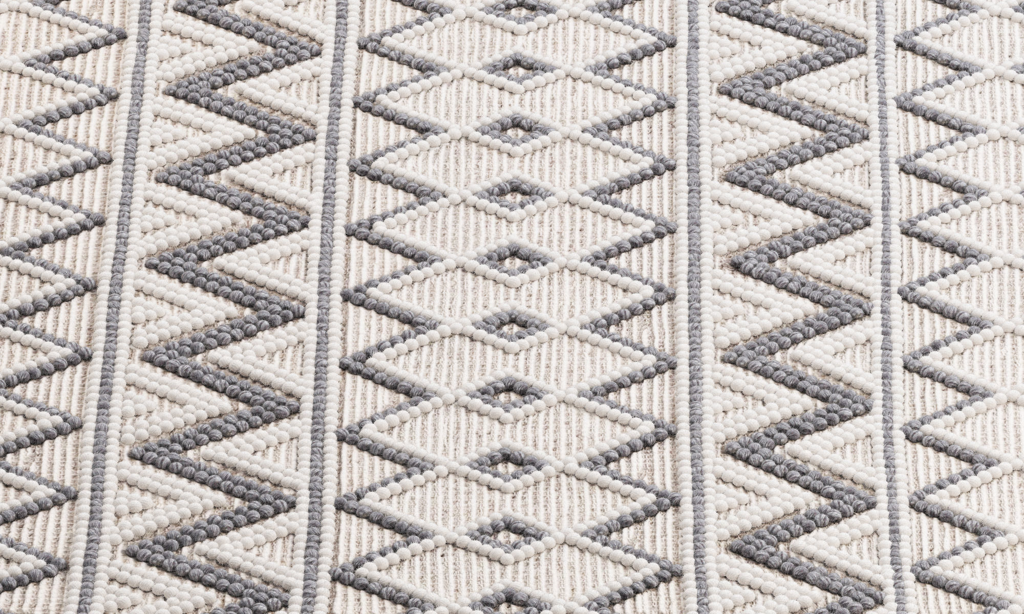 Pirlo Boho Farmhouse Wool Area Rug 3D model_3