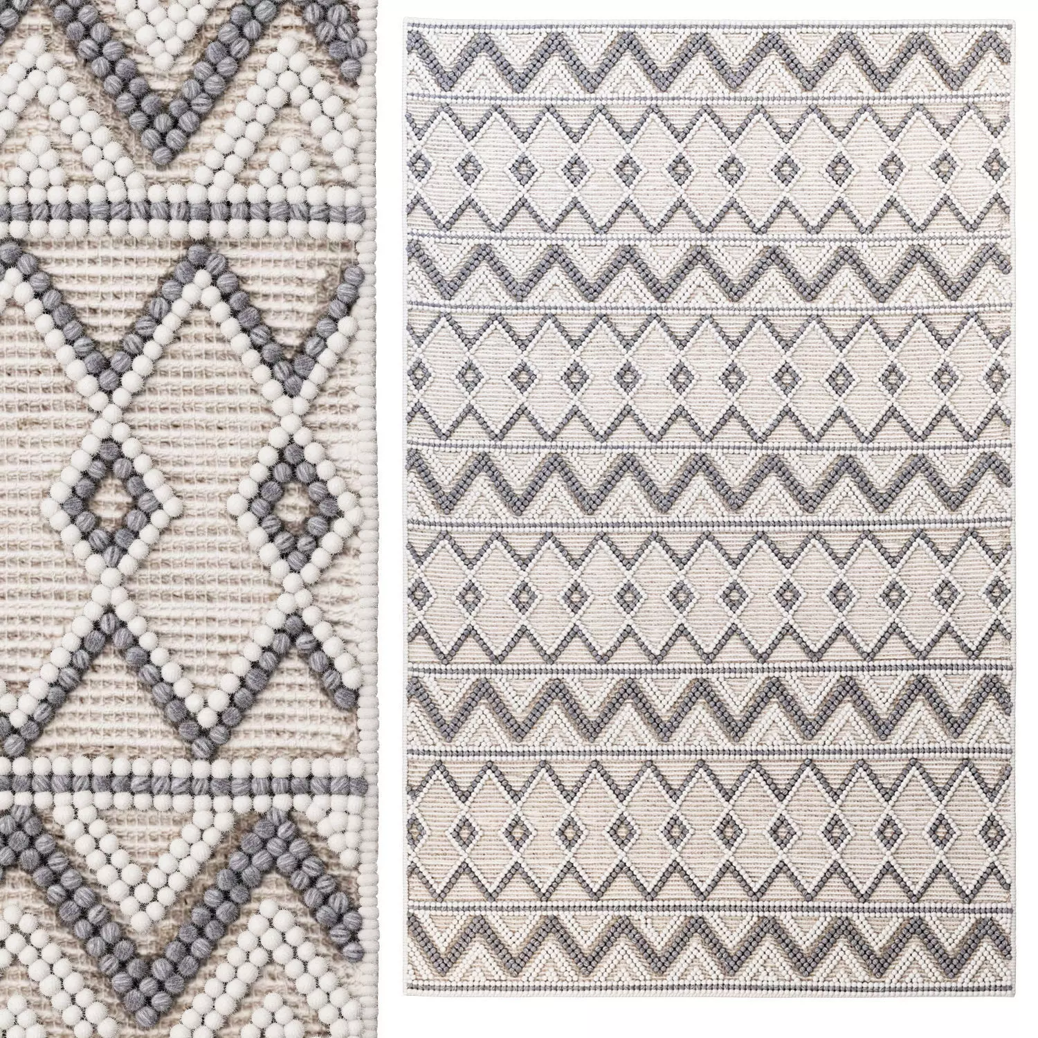 Pirlo Boho Farmhouse Wool Area Rug 3D model_0
