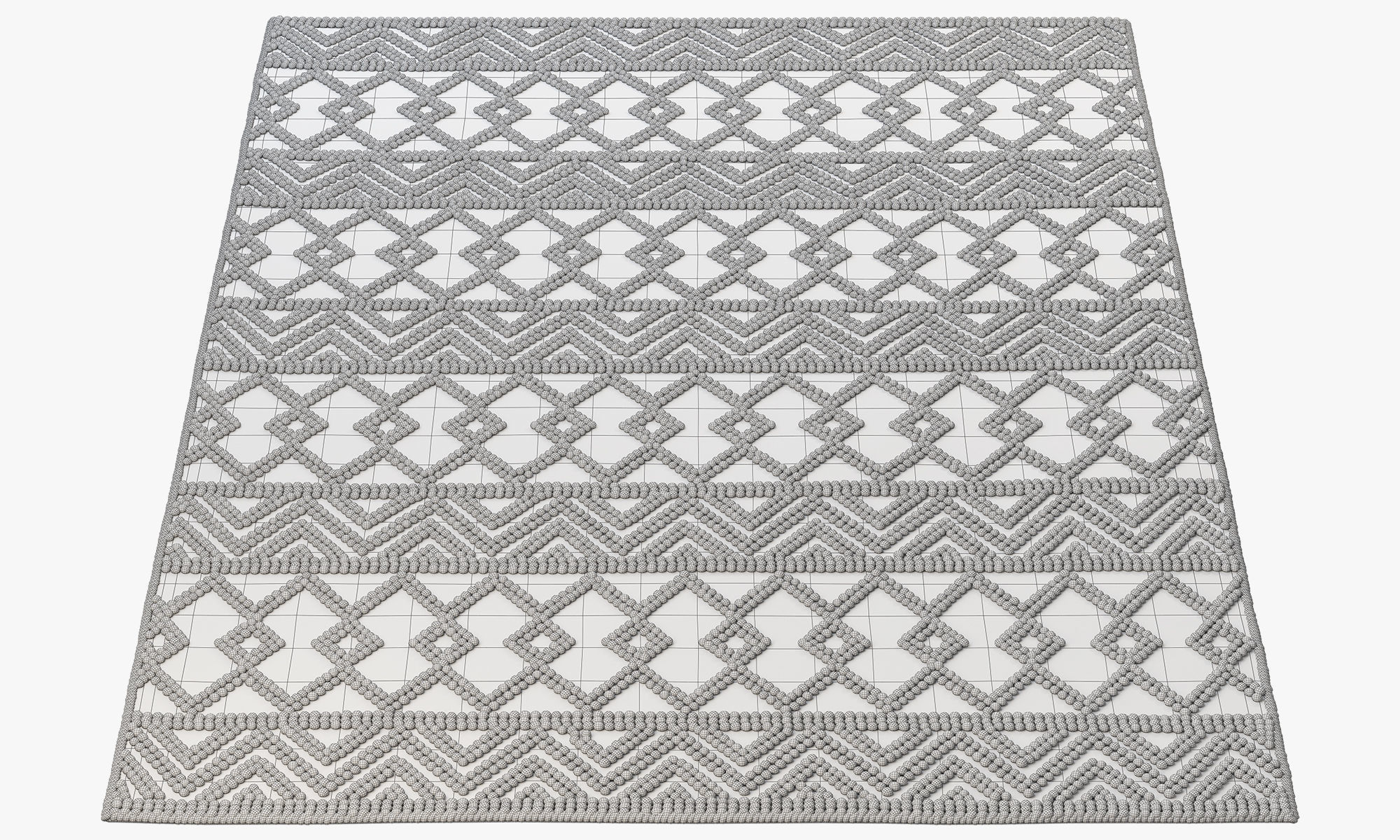 Pirlo Boho Farmhouse Wool Area Rug 3D model_13