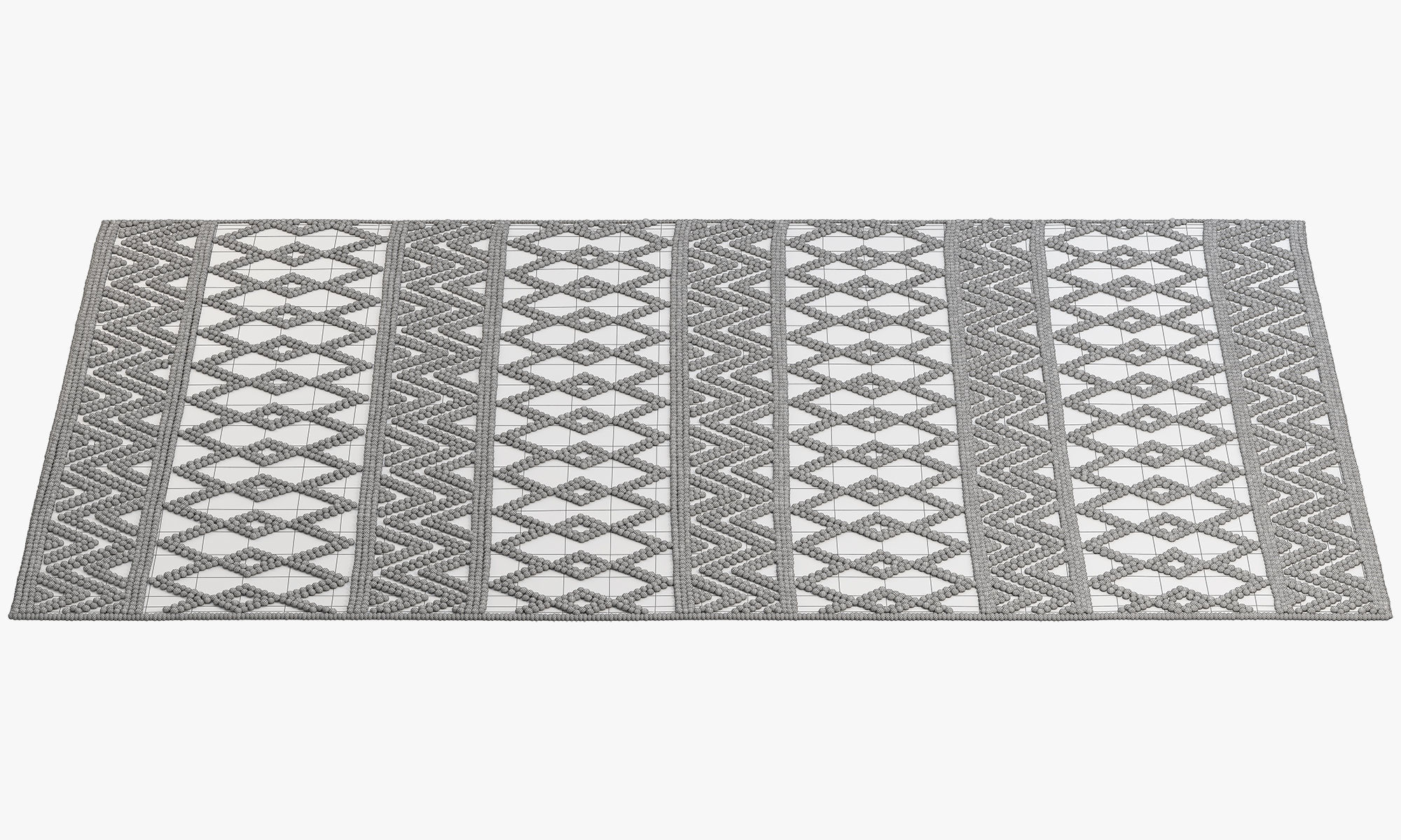 Pirlo Boho Farmhouse Wool Area Rug 3D model_11