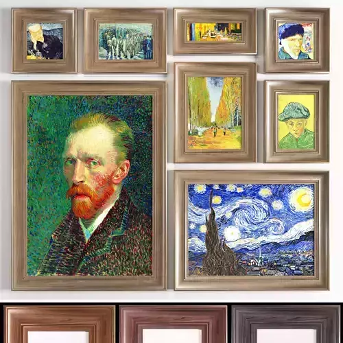 Vincent van Gogh Low-poly 3D model